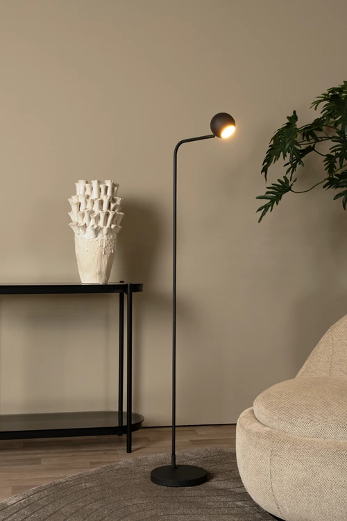 Lucide COMET - Rechargeable Floor lamp - Battery pack- LED 3 StepDim - 1x3W 2700K - Black - atmosphere 1